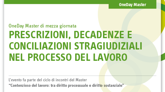 Immagine Prescrizioni stragiudiziali nel lavoro: master | Euroconference